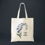 Periwinkle Blue Modern Floral Wedding Welkom Tote Bag<br><div class="desc">Een alikruik kleurenpalet stelt deze bruiloft welkom canvas tas apart van de rest. Het ontwerp is voorzien van een modern bloemenboeket en u kunt alle tekst aanpassen. Coördineren van beschikbare items.</div>