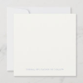 Periwinkle Blue Peony Wedding Square Save Date Kaart (Achterkant)