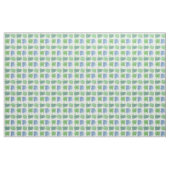 Periwinkle Blue Sage Green Squares Waterverf Stof (Yard (91,4 cm))