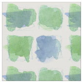 Periwinkle Blue Sage Green Squares Waterverf Stof (Close Up)