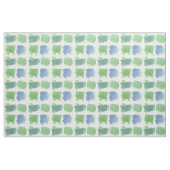 Periwinkle Blue Sage Green Squares Waterverf Stof (Fat Quarter)