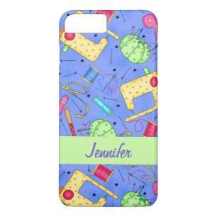Periwinkle Blue Sewing Notions Name Persoonlijk Case-Mate iPhone Case