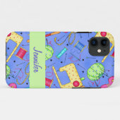 Periwinkle Blue Sewing Notions Name Persoonlijk Case-Mate iPhone Case (Achterkant (horizontaal))