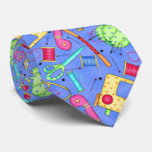 Periwinkle Blue Sewing Notions Stropdas (Opgerold)