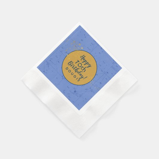 Periwinkle Blue Starmap Birthday Servet (Hoek)