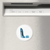 Periwinkle Blue Stiletto Schoen en Roos Magneet (Insitu (Vaatwasser))
