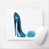 Periwinkle Blue Stiletto Shoe and Roos Muismat (Met muis)