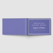 Periwinkle Blue Trendy Simple Minimalist Weddensch Gastenboek (Volledig)