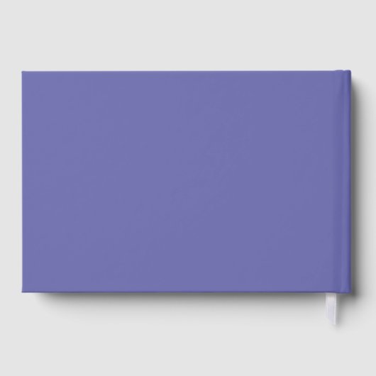 Periwinkle Blue Trendy Simple Minimalist Weddensch Gastenboek (Achterkant)