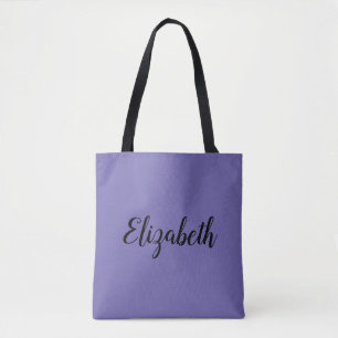 Periwinkle Blue Voeg je eigen naamkalligrafie toe Tote Bag