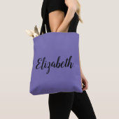 Periwinkle Blue Voeg je eigen naamkalligrafie toe Tote Bag (Dichtbij)