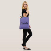 Periwinkle Blue Voeg je eigen naamkalligrafie toe Tote Bag (Op model)
