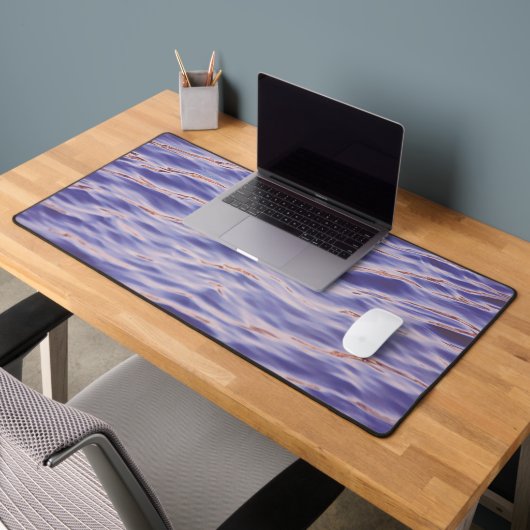 Periwinkle Blue Water Ripples Art Desk Mat (Kantoor 2)