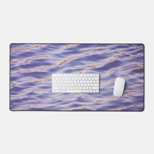 Periwinkle Blue Water Ripples Art Desk Mat (Keyboard & Muis)