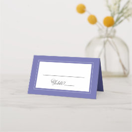 Periwinkle Blue Wedding Elegant Chic Border Modern Plaatskaartje