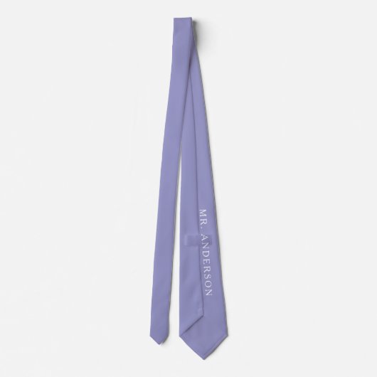 Periwinkle Blue Wedding Groomsmen Stropdas (Achterkant)