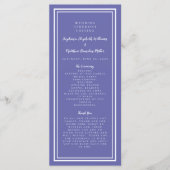 Periwinkle Blue Wedding Service Ceremony Modern Programmakaart (Voorkant)