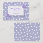 Periwinkle Blue & White Polka Dots Play-datumkaart Contactkaartje (Voorkant / Achterkant)