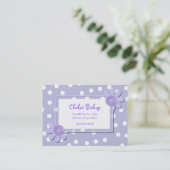 Periwinkle Blue & White Polka Dots Play-datumkaart Contactkaartje (Staand voorkant)