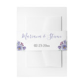 Periwinkle Blush Waterverf Bloemen Bruiloft Uitnodigingen Wikkel (Voorkant Voorbeeld)