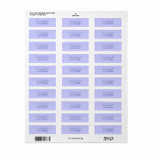 Periwinkle bruiloft Adresetiketten Etiket (Full Sheet)