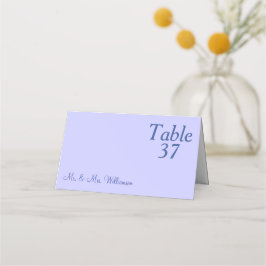 Periwinkle Bruiloft RSVP Tafelnummer Plaatskaartje