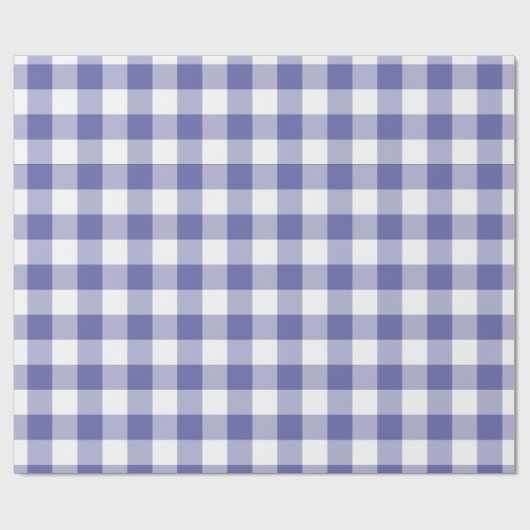 Periwinkle Buffalo Check Gingham Pattern Cadeaupapier (Vlak)