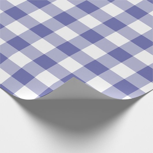 Periwinkle Buffalo Check Gingham Pattern Cadeaupapier (Hoek)