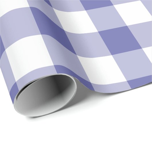 Periwinkle Buffalo Check Gingham Pattern Cadeaupapier (Rol Hoek)