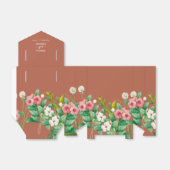 Periwinkle Burnt Oranje Terracotta Wedding Bedankdoosjes (Uitgevouwen)