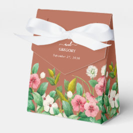 Periwinkle Burnt Oranje Terracotta Wedding Bedankdoosjes