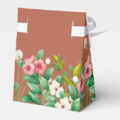 Periwinkle Burnt Oranje Terracotta Wedding Bedankdoosjes (Achterkant)