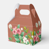 Periwinkle Burnt Oranje Terracotta Wedding Bedankdoosjes (Achterkant)