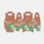 Periwinkle Burnt Oranje Terracotta Wedding Bedankdoosjes (Uitgevouwen)