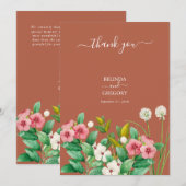 Periwinkle Burnt Oranje Terracotta Wedding Save The Date (Voorkant / Achterkant)