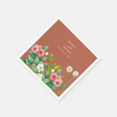 Periwinkle Burnt Oranje Terracotta Wedding Servet (Hoek)