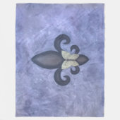 Periwinkle Butterfleur | Fleur de Lis Butterfly Fleece Deken (Voorkant)