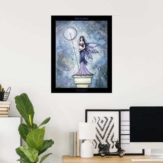 Periwinkle Celestial Gothic Fairy Poster (Thuiskantoor)