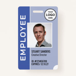 Periwinkle Corporate Logo Medewerker Fotobadge Badge
