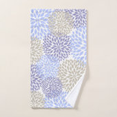 Periwinkle Dahlia bloembaddecor Bad Handdoek (Handdoek)