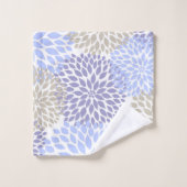 Periwinkle Dahlia bloembaddecor Bad Handdoek (Wasdoekje)