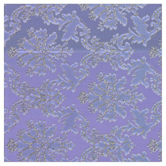 Periwinkle Damask Print Fabric Stof (Close Up)