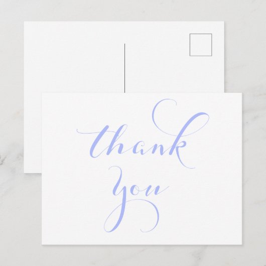 Periwinkle dank u briefkaarten (Voorkant / Achterkant)