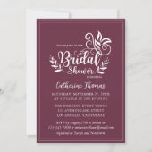 Periwinkle Decorative Wedding Calligraphy Kaart (Voorkant)