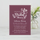 Periwinkle Decorative Wedding Calligraphy Kaart (Staand voorkant)