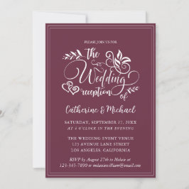 Periwinkle Decorative Wedding Calligraphy Kaart