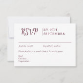Periwinkle Decorative Wedding Calligraphy RSVP Kaartje (Voorkant)