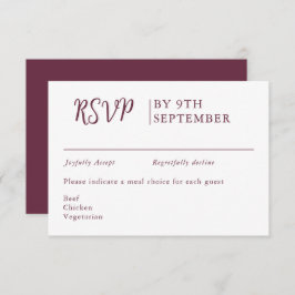 Periwinkle Decorative Wedding Calligraphy RSVP Kaartje