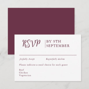 Periwinkle Decorative Wedding Calligraphy RSVP Kaartje