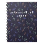 Periwinkle Doodle Space Patroon Notitieboek (Voorkant)